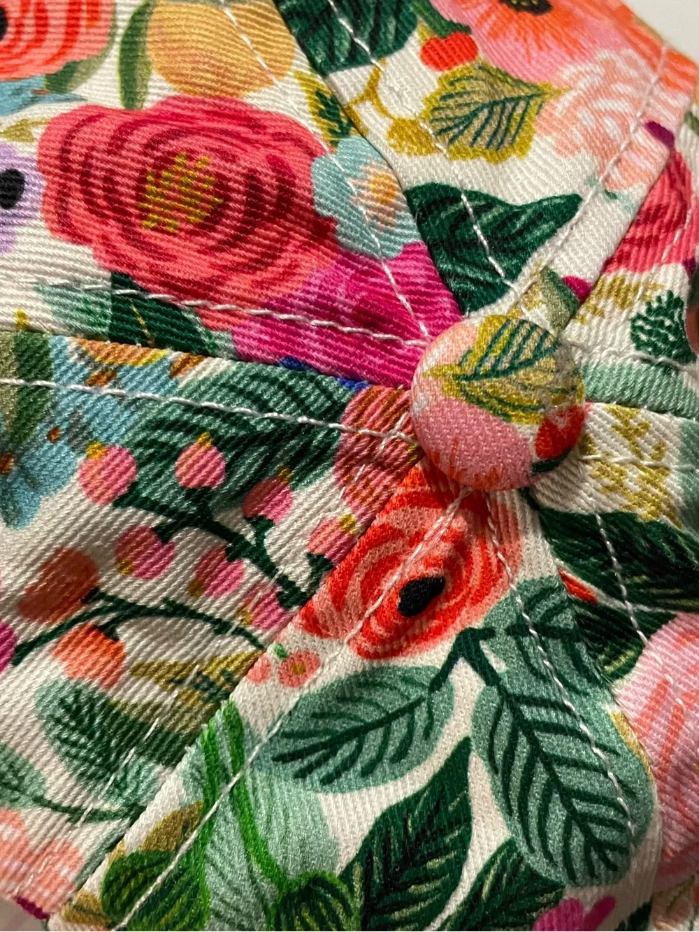 RIFLE PAPER CO Floral Print 100% Cotton baseball cap